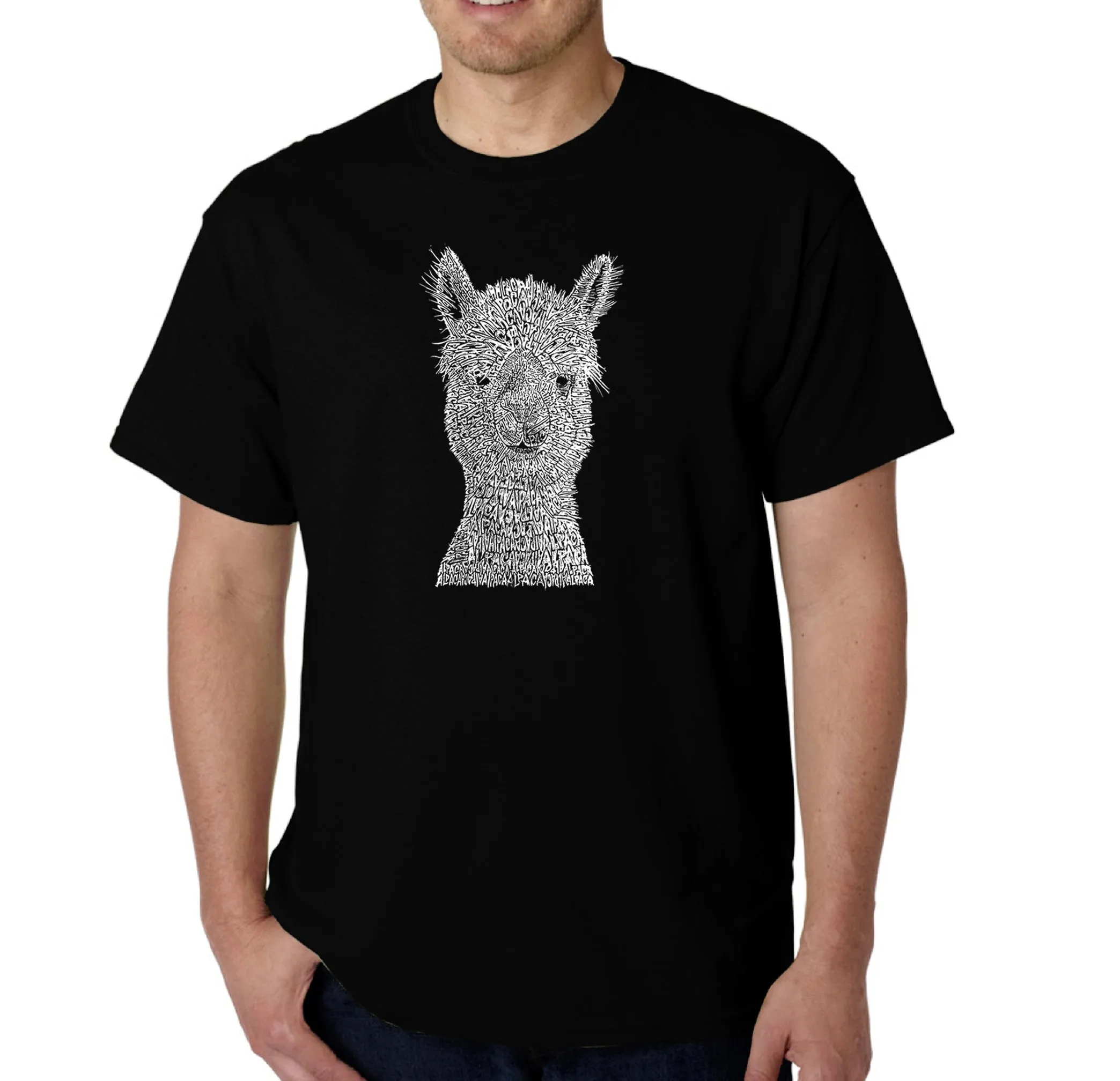Alpaca - Men's Word Art T-Shirt sold by LA Pop Art