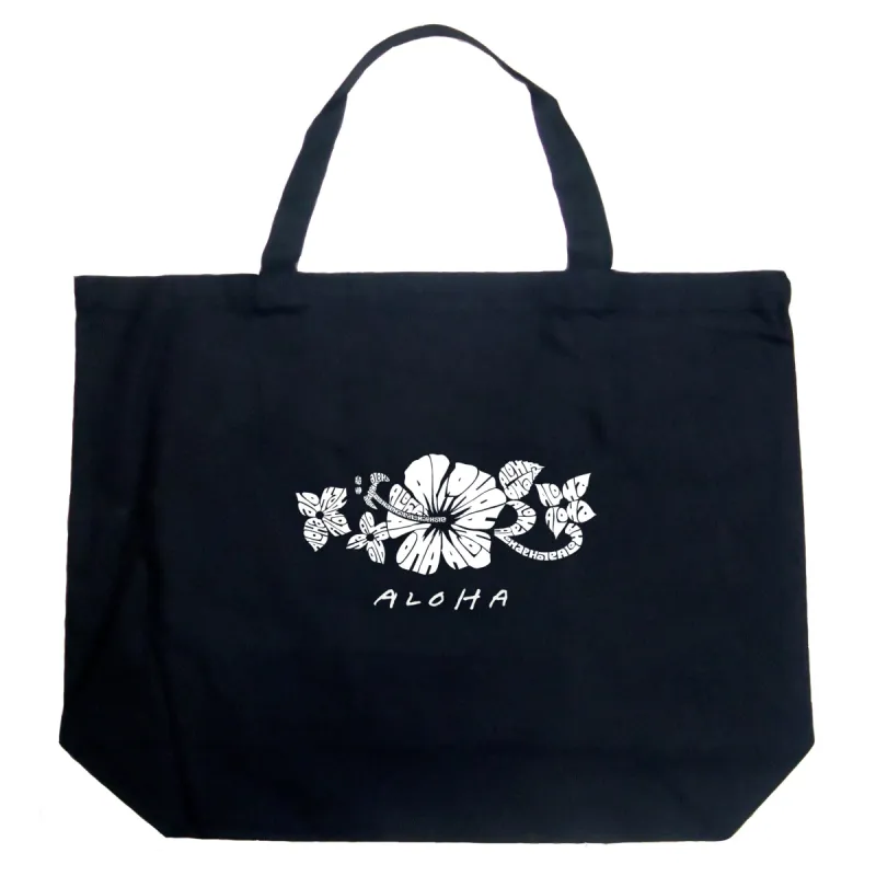 ALOHA - Large Word Art Tote Bag sold by LA Pop Art