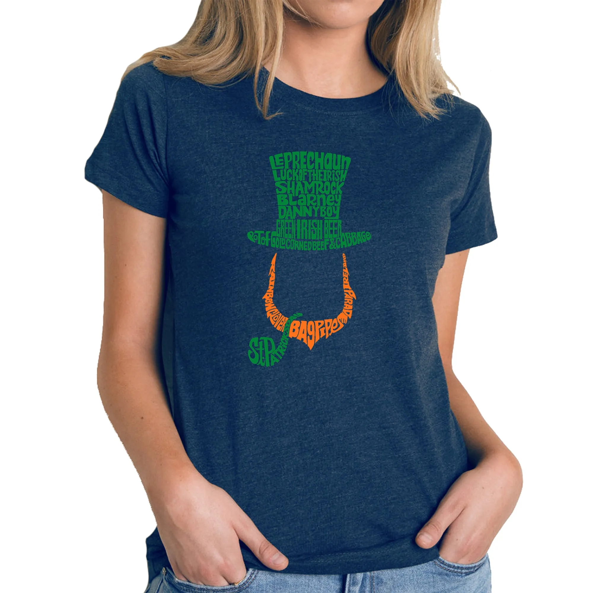 Leprechaun - Women's Premium Blend Word Art T-Shirt sold by LA Pop Art product image thumbnail 3