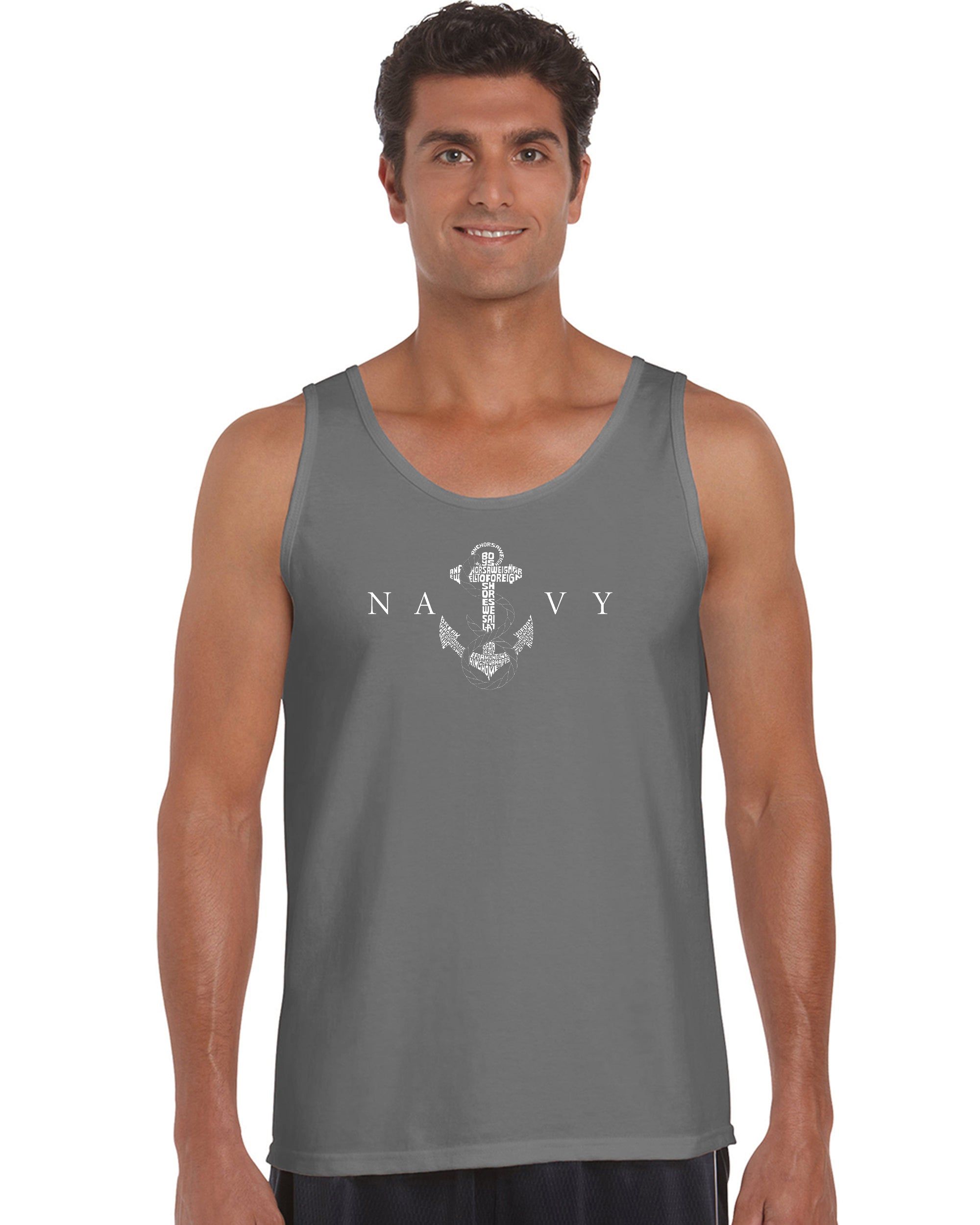 LYRICS TO ANCHORS AWEIGH - Men's Word Art Tank Top sold by LA Pop Art product image thumbnail 5