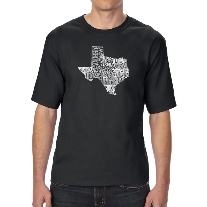 The Great State of Texas - Men's Tall Word Art T-Shirt sold by LA Pop Art