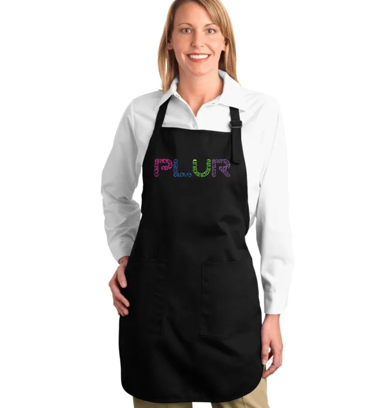 PLUR - Full Length Word Art Apron sold by LA Pop Art