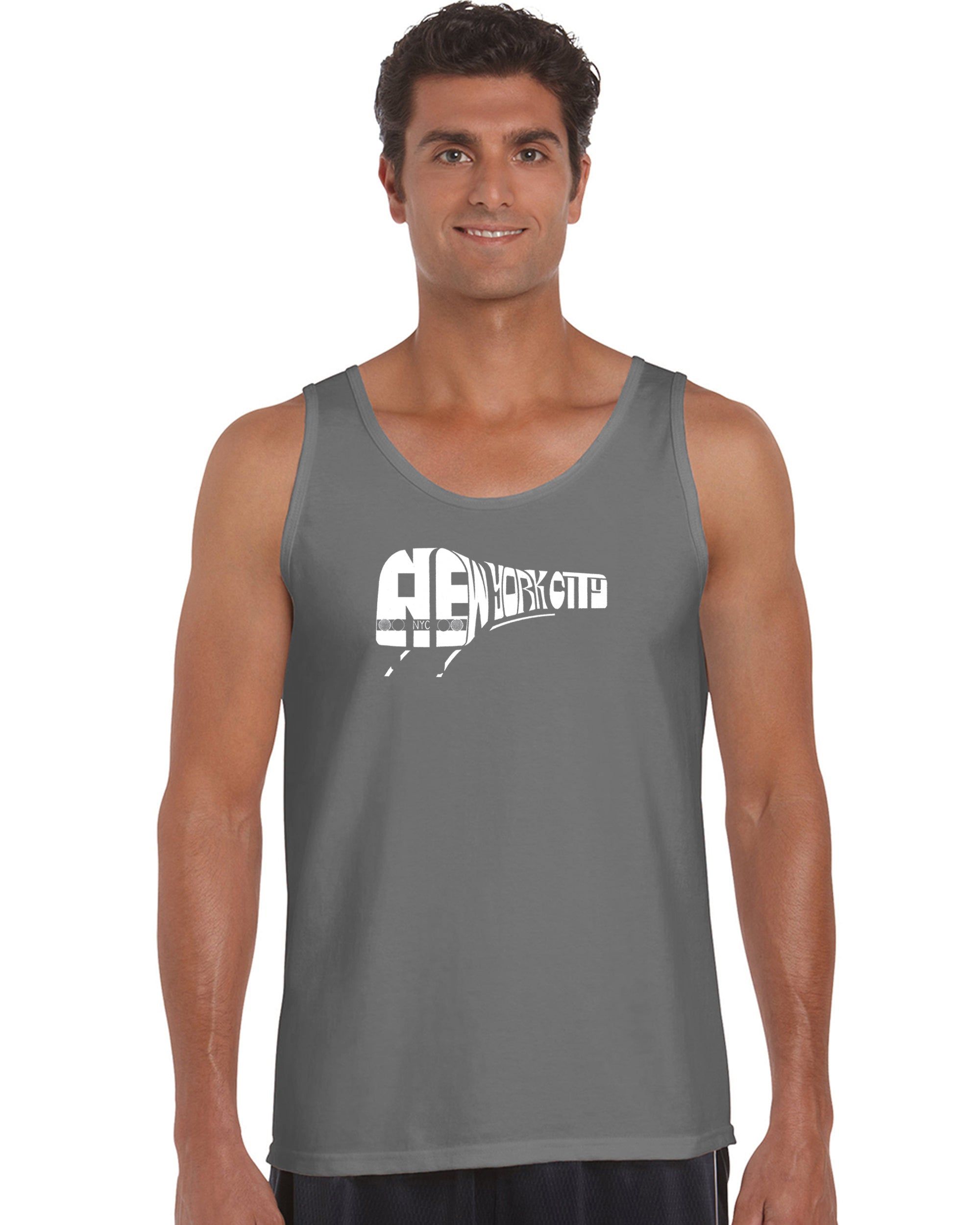 NY SUBWAY - Men's Word Art Tank Top sold by LA Pop Art product image thumbnail 5