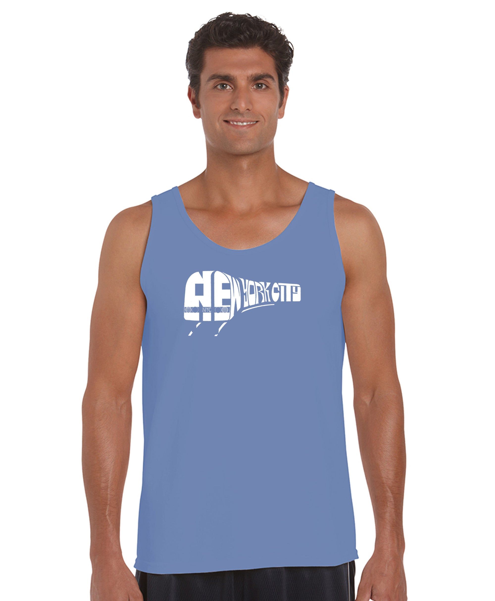 NY SUBWAY - Men's Word Art Tank Top sold by LA Pop Art product image thumbnail 3