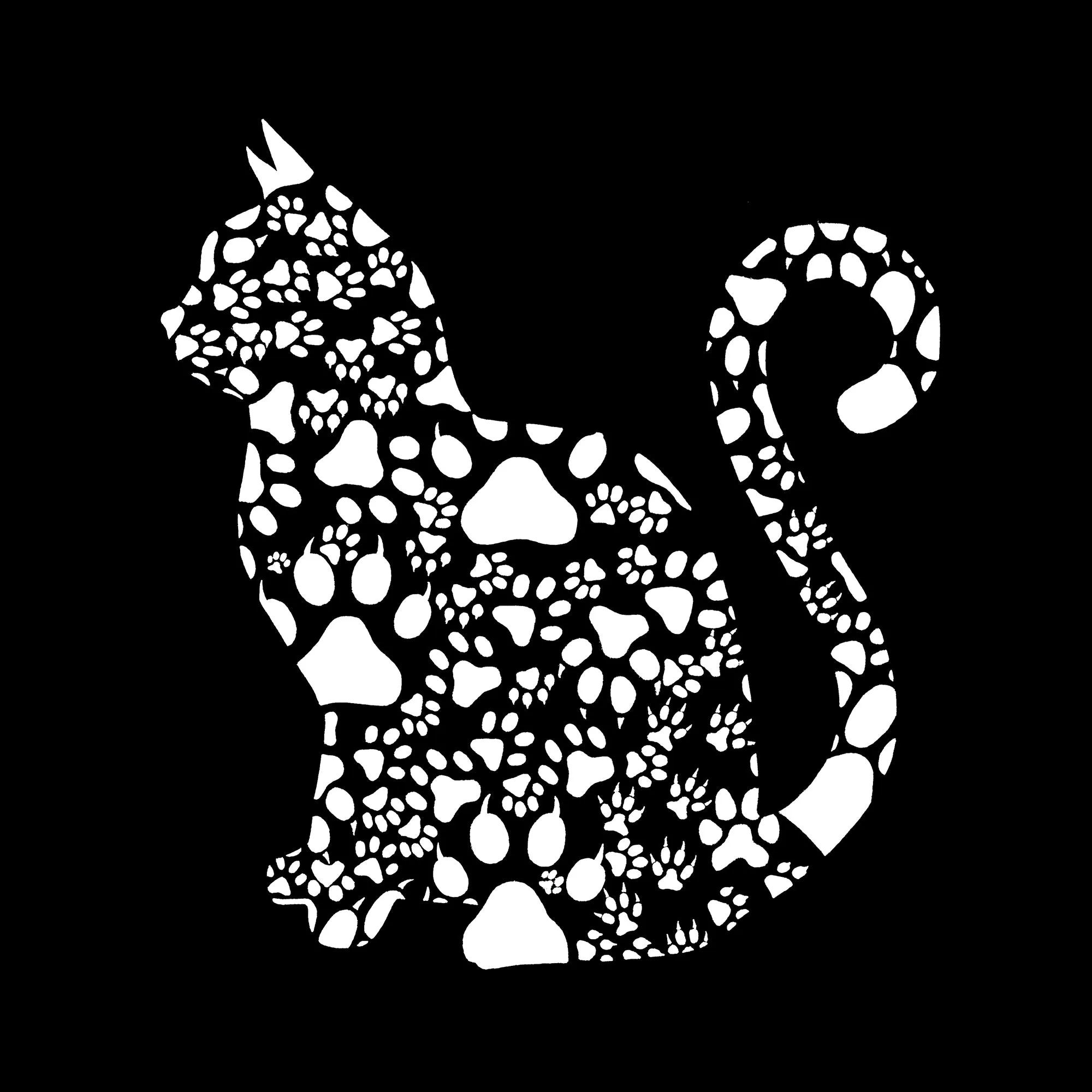 Cat Claws - Women's Raglan Word Art T-Shirt sold by LA Pop Art product image thumbnail 2