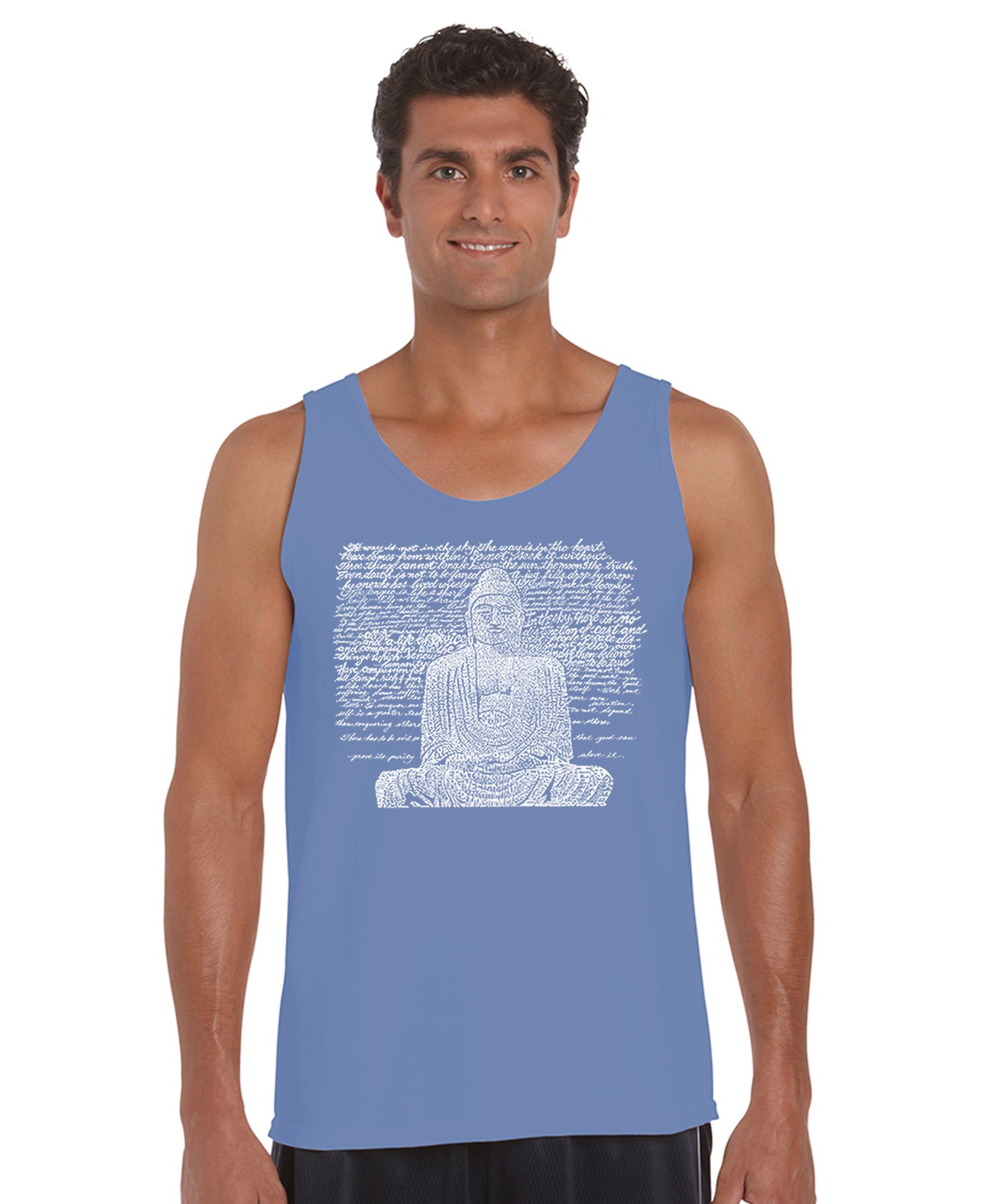 Zen Buddha - Men's Word Art Tank Top sold by LA Pop Art product image thumbnail 3