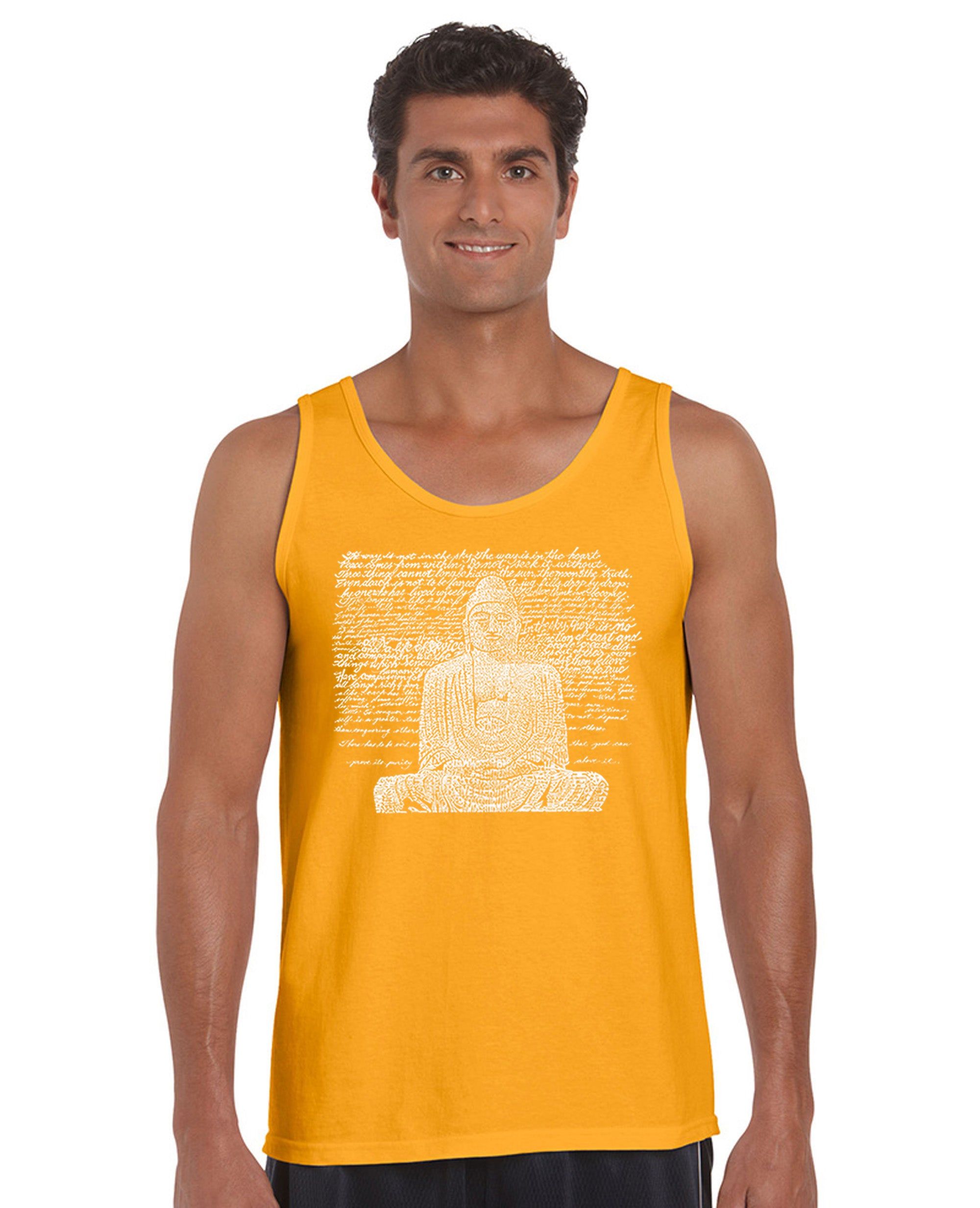 Zen Buddha - Men's Word Art Tank Top sold by LA Pop Art product image thumbnail 4