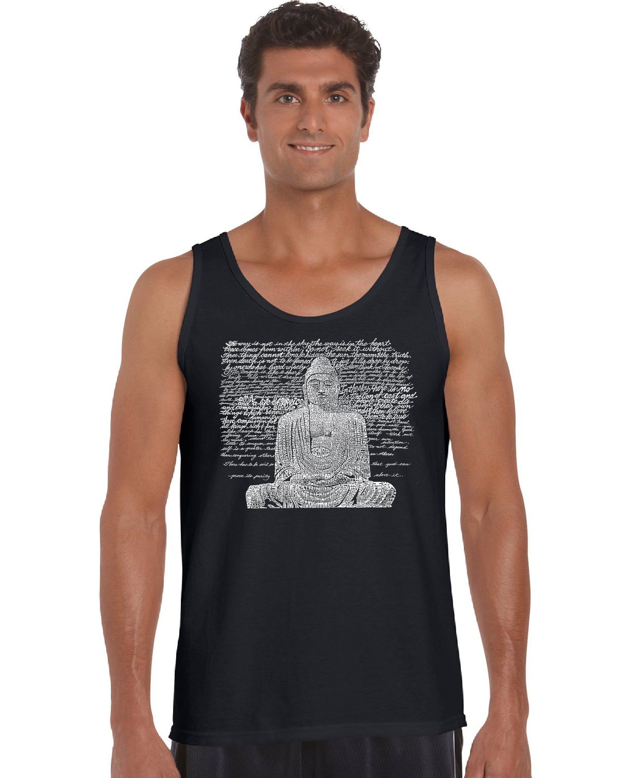 Zen Buddha - Men's Word Art Tank Top sold by LA Pop Art