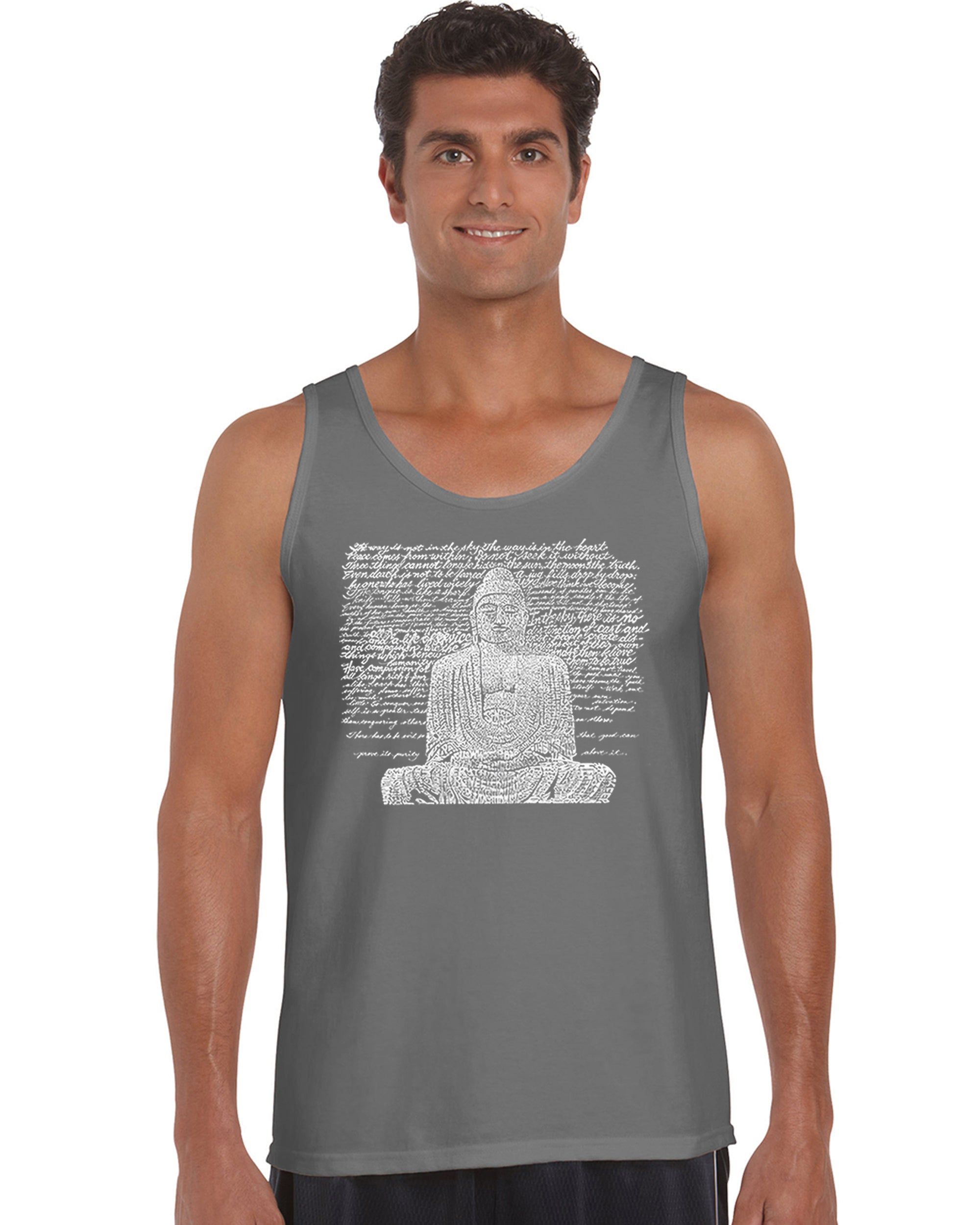 Zen Buddha - Men's Word Art Tank Top sold by LA Pop Art product image thumbnail 5