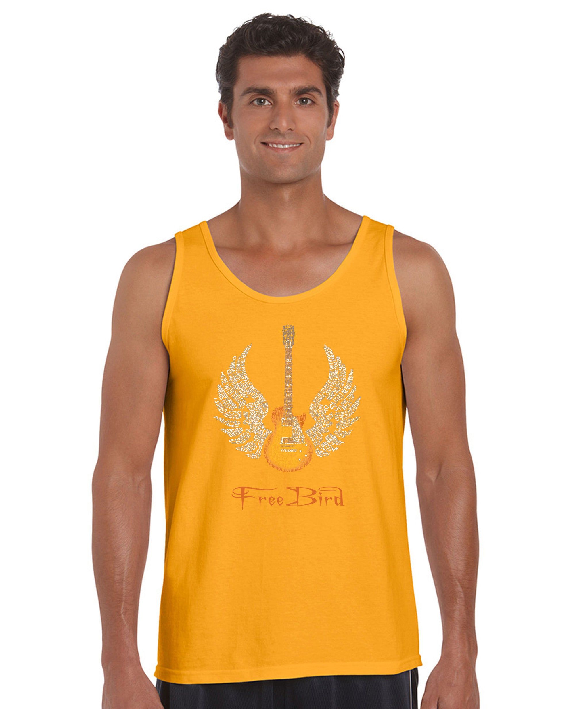 LYRICS TO FREE BIRD - Men's Word Art Tank Top sold by LA Pop Art product image thumbnail 4