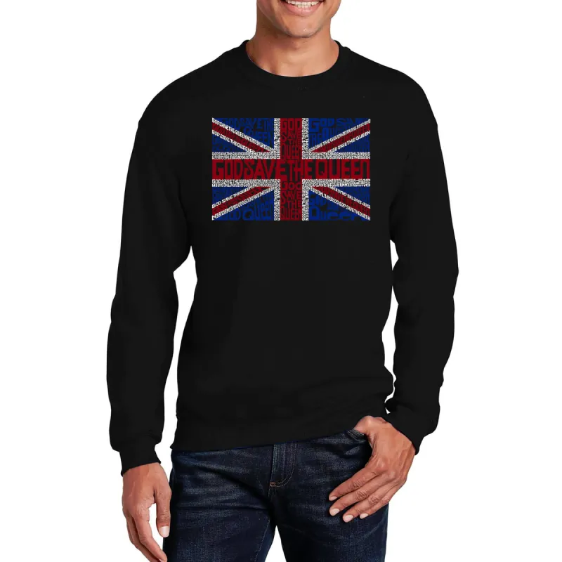 God Save The Queen - Men's Word Art Crewneck Sweatshirt sold by LA Pop Art