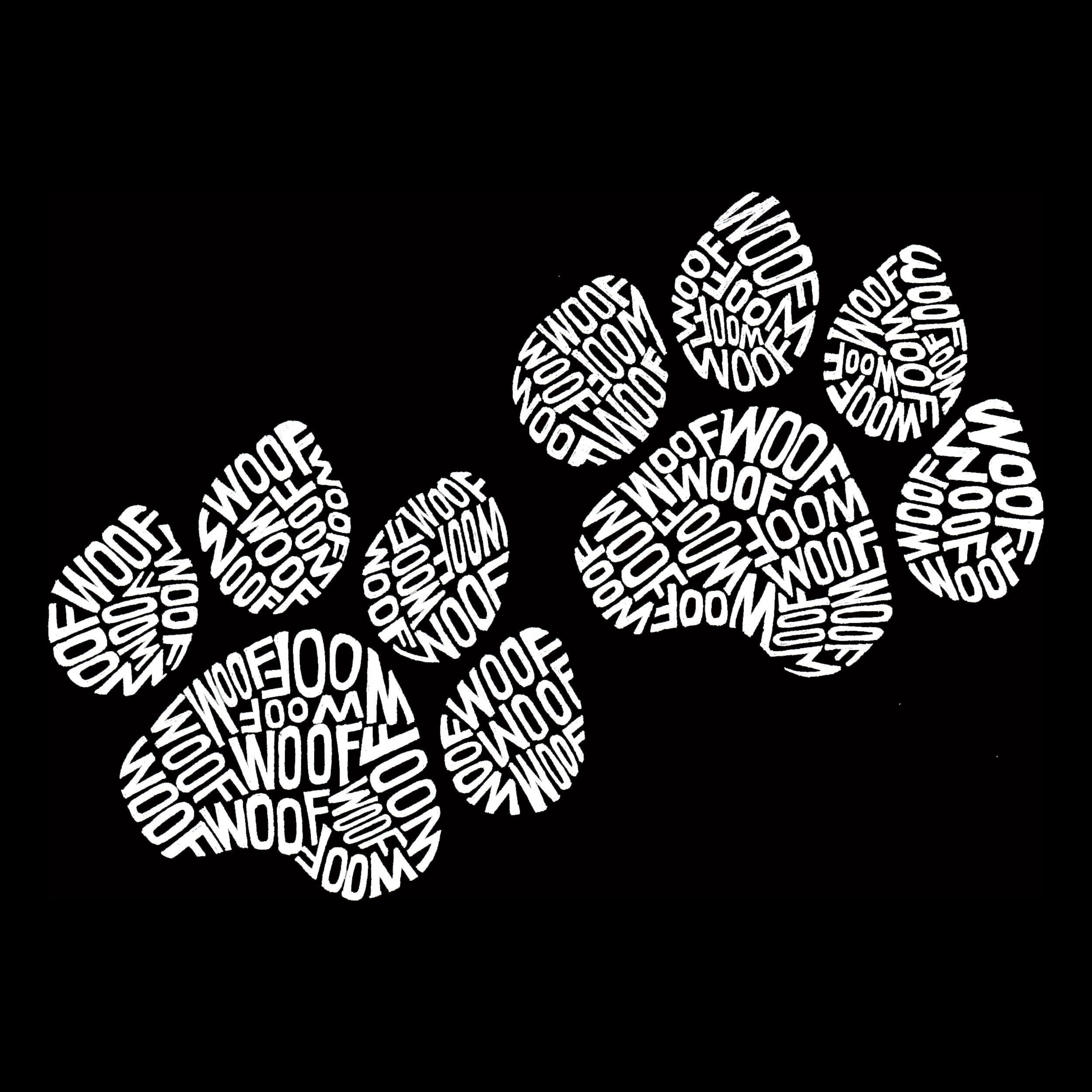 Woof Paw Prints - Men's Word Art Tank Top sold by LA Pop Art product image thumbnail 2
