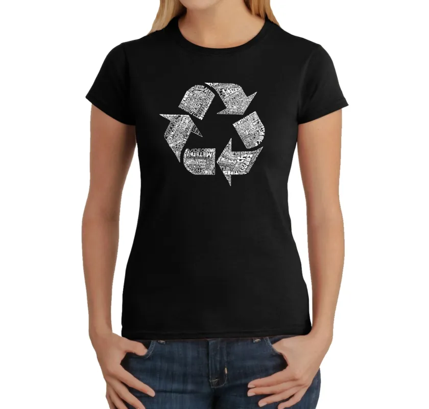 86 RECYCLABLE PRODUCTS - Women's Word Art T-Shirt sold by LA Pop Art