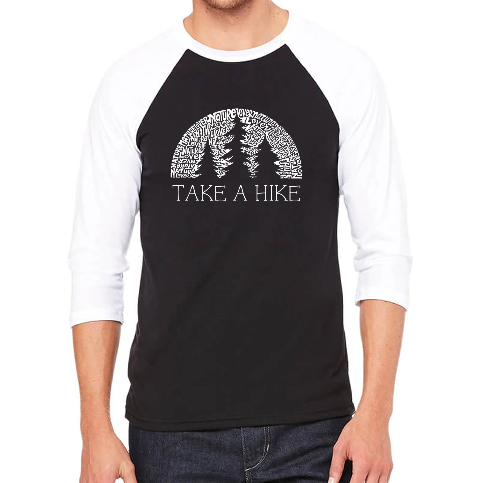 Nature Lover - Men's Raglan Baseball Word Art T-Shirt sold by LA Pop Art