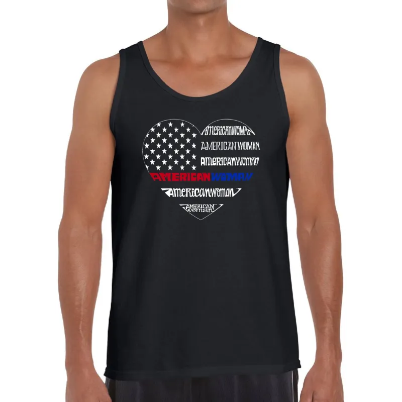American Woman - Men's Word Art Tank Top sold by LA Pop Art