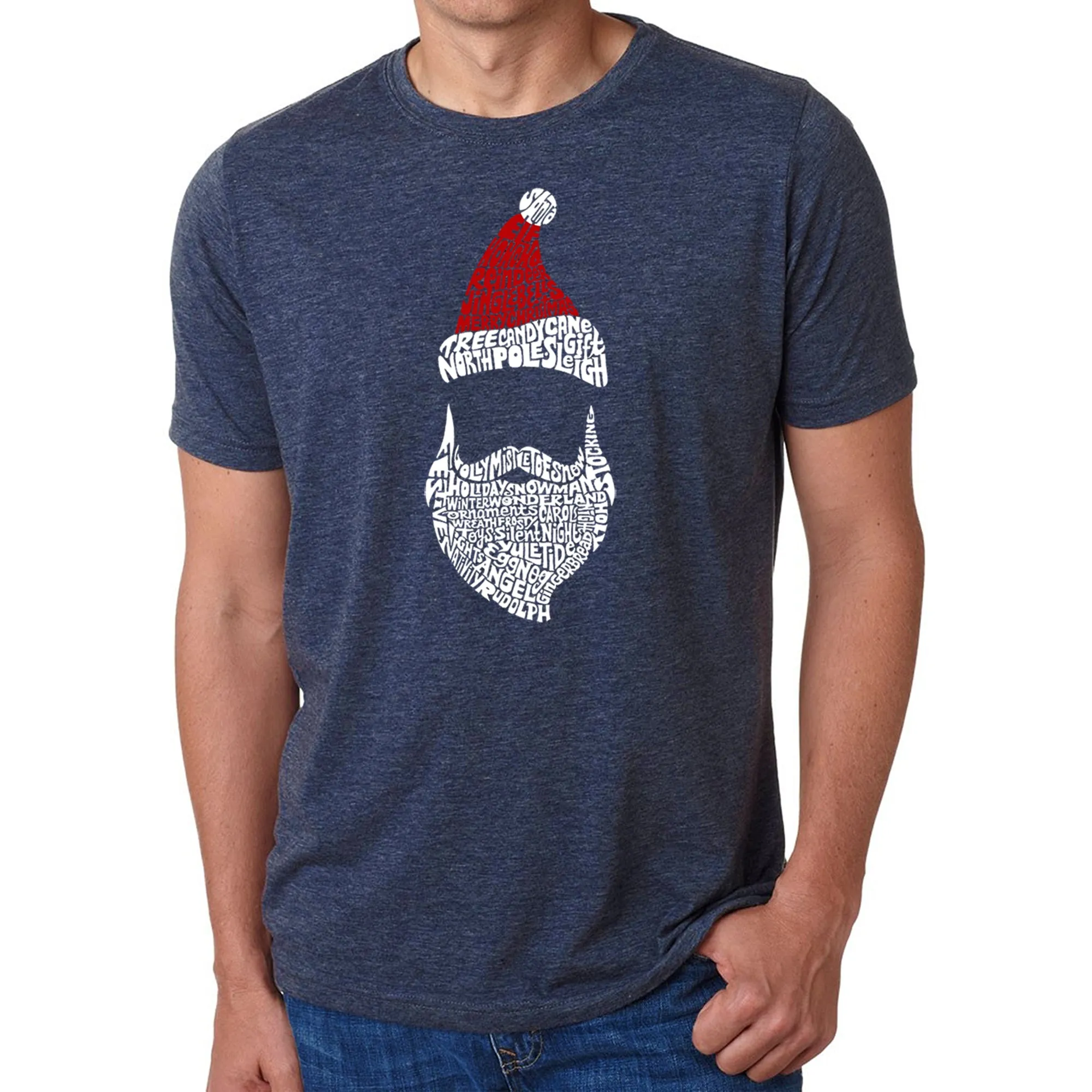 Santa Claus - Men's Premium Blend Word Art T-Shirt sold by LA Pop Art product image thumbnail 3