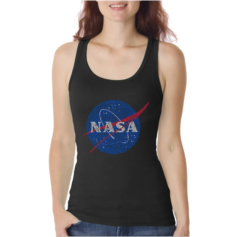 NASA's Most Notable Missions - Women's Word Art Tank Top sold by LA Pop Art