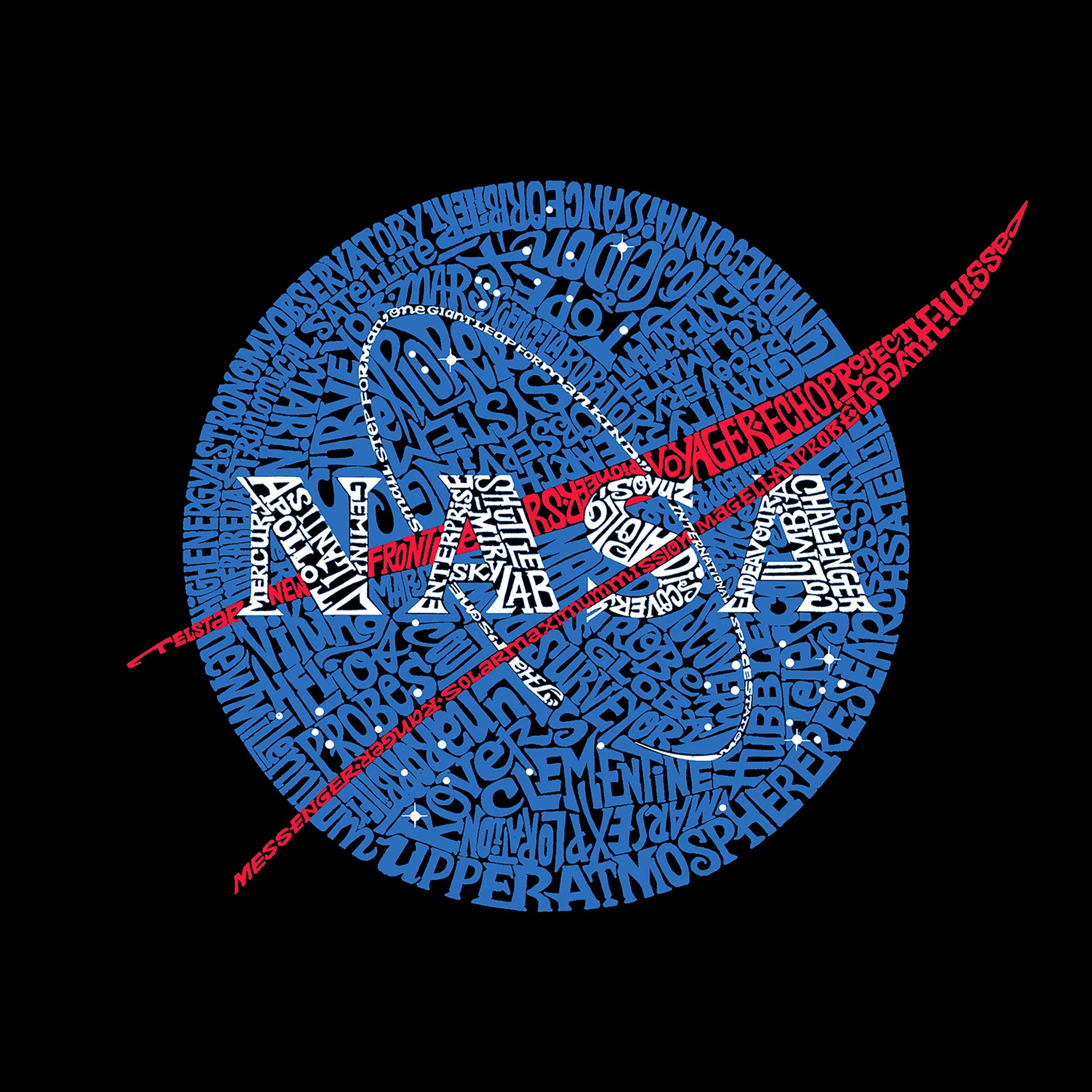 NASA's Most Notable Missions - Women's Word Art Tank Top sold by LA Pop Art product image thumbnail 2