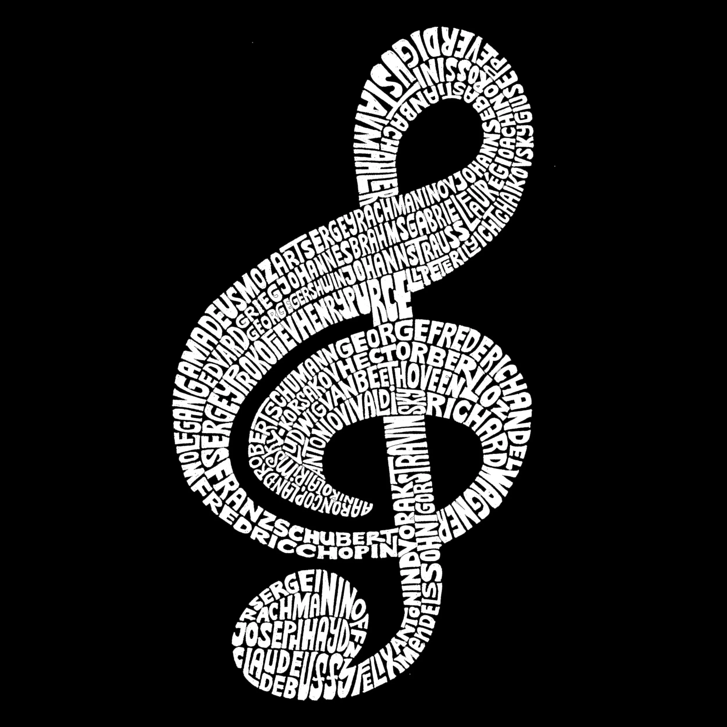 Music Note - Men's Word Art Crewneck Sweatshirt sold by LA Pop Art product image thumbnail 2