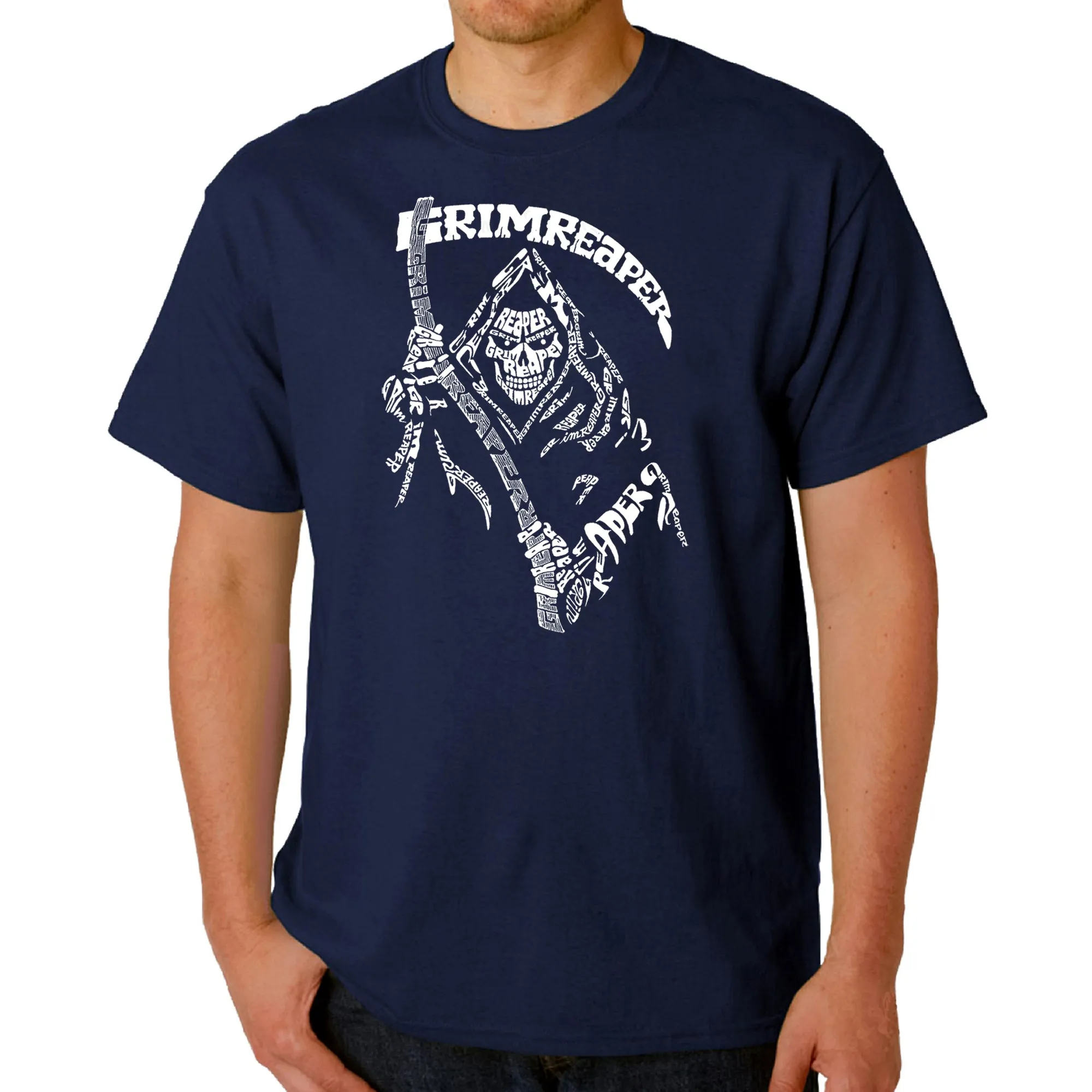 Grim Reaper - Men's Word Art T-Shirt sold by LA Pop Art product image thumbnail 3