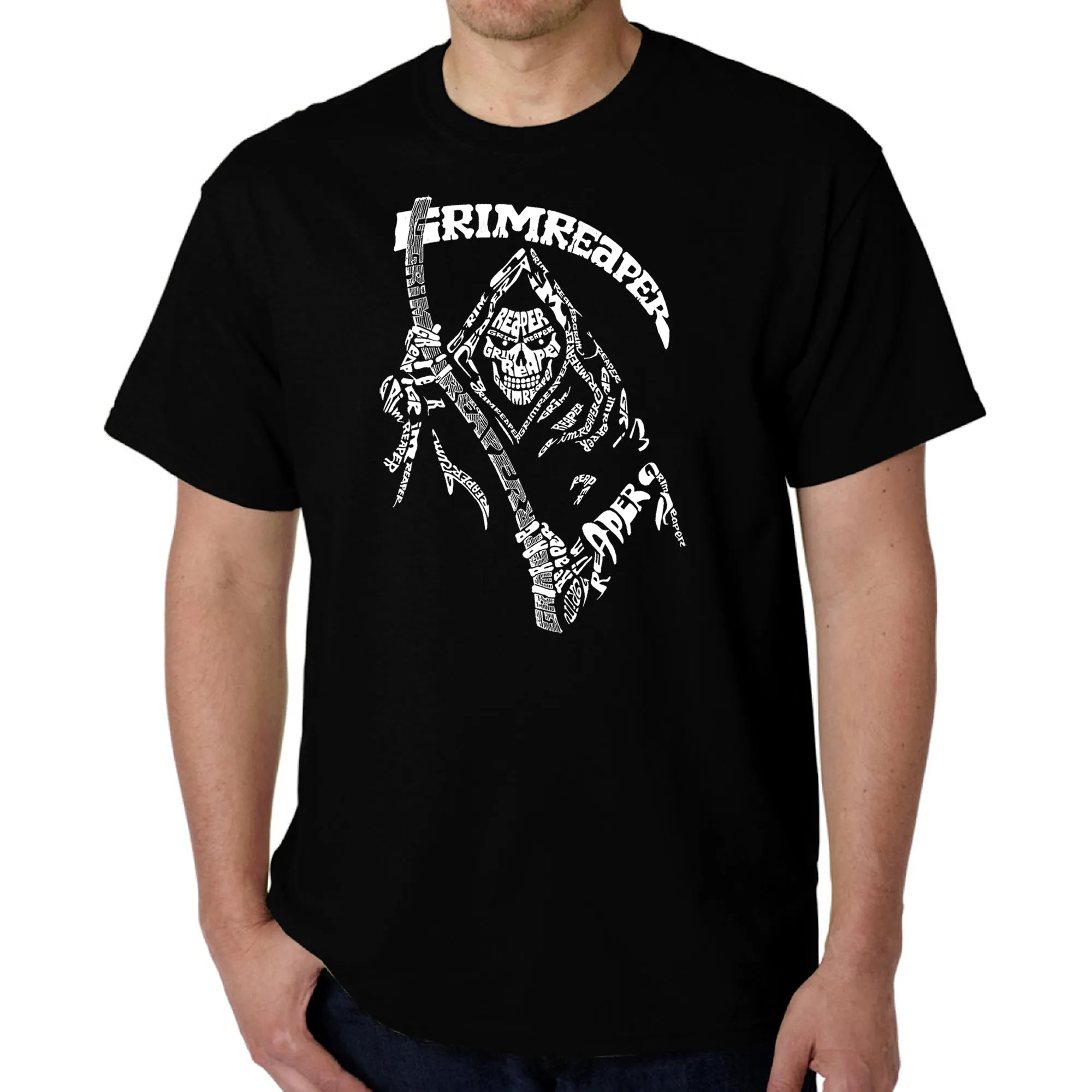 Grim Reaper - Men's Word Art T-Shirt sold by LA Pop Art