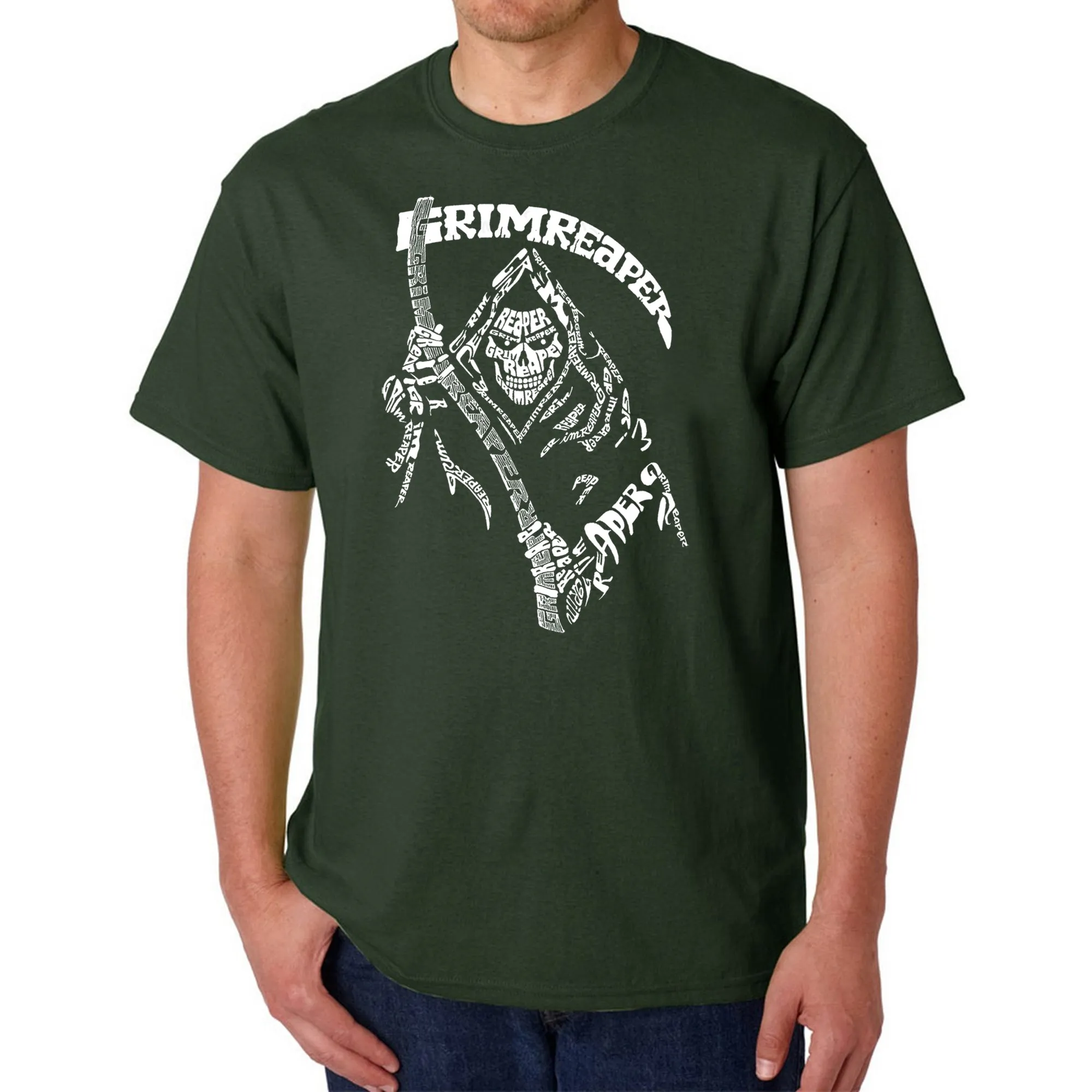 Grim Reaper - Men's Word Art T-Shirt sold by LA Pop Art product image thumbnail 4