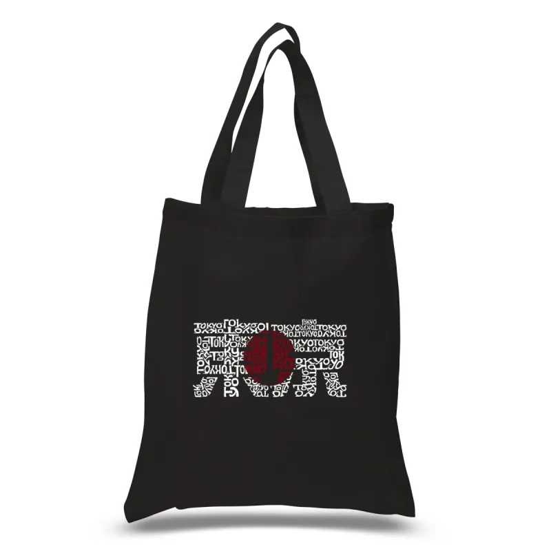 Tokyo Sun - Small Word Art Tote Bag sold by LA Pop Art