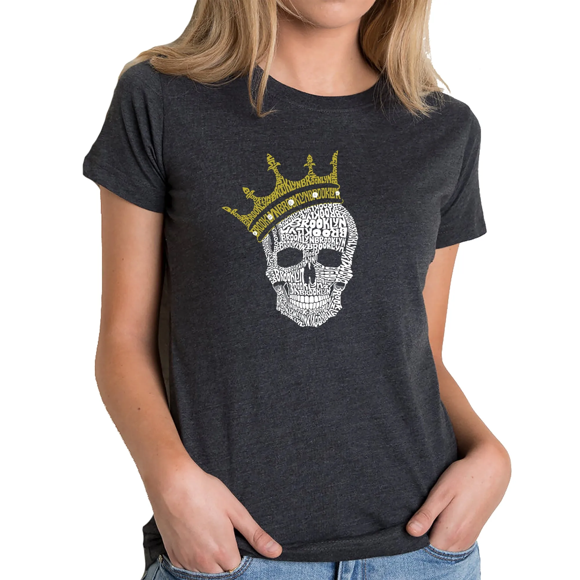 Brooklyn Crown - Women's Premium Blend Word Art T-Shirt sold by LA Pop Art