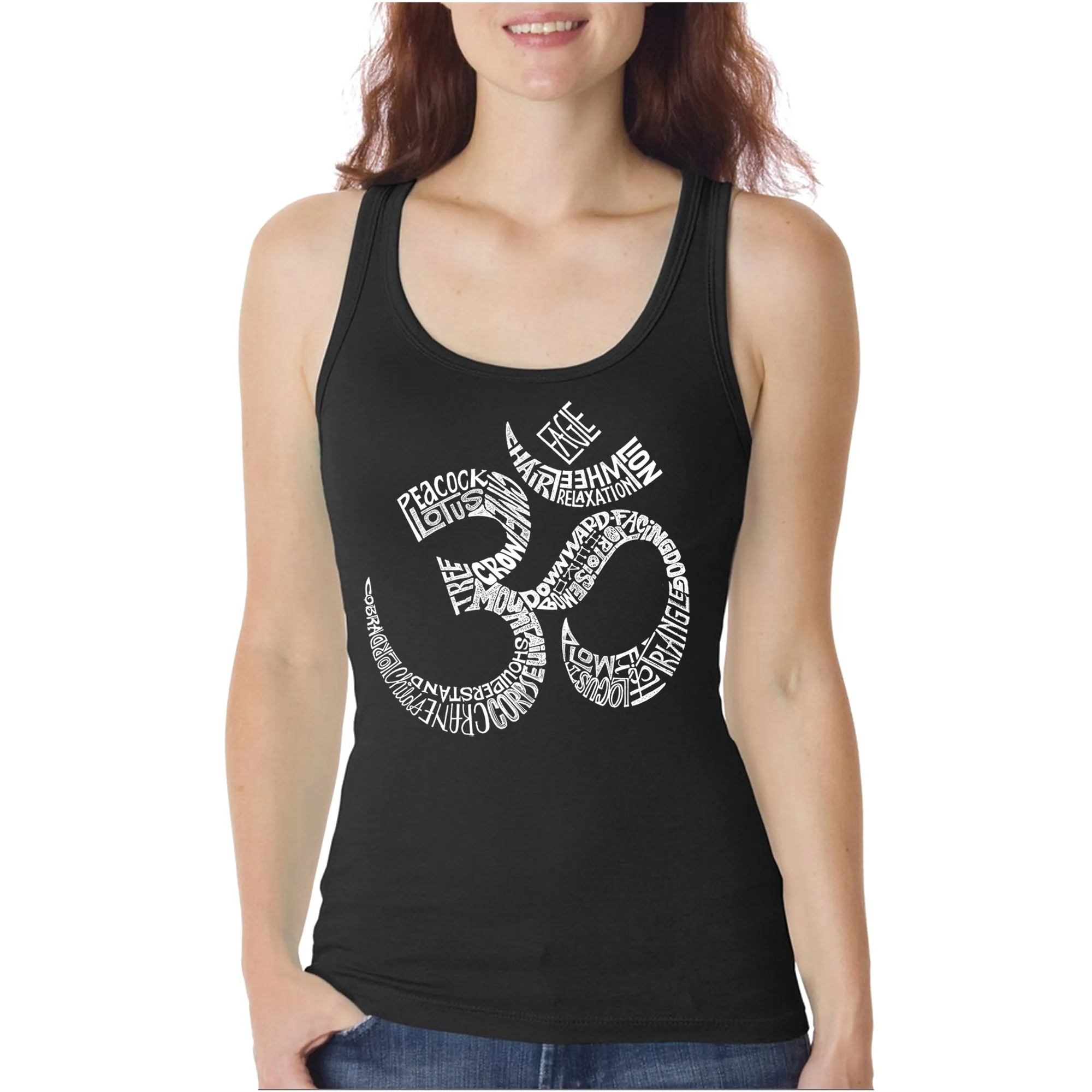 Poses OM - Women's Word Art Tank Top sold by LA Pop Art