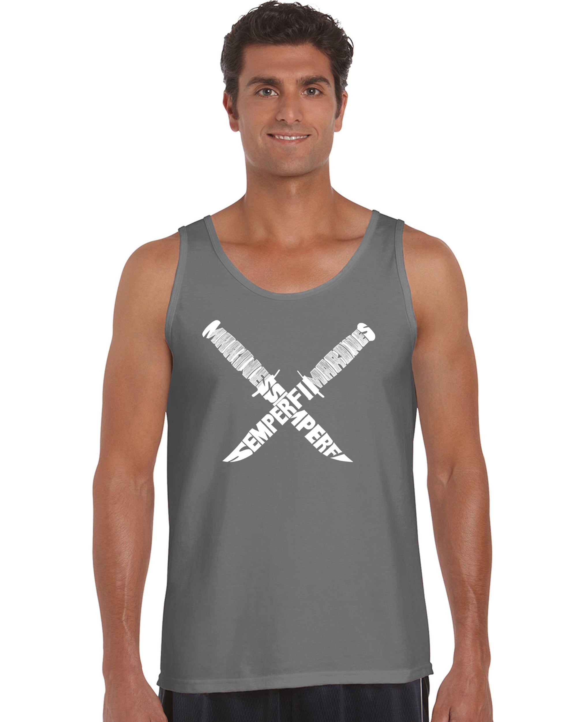 Semper Fi - Men's Word Art Tank Top sold by LA Pop Art product image thumbnail 5