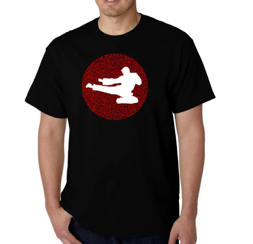 Types of Martial Arts - Men's Word Art T-Shirt sold by LA Pop Art