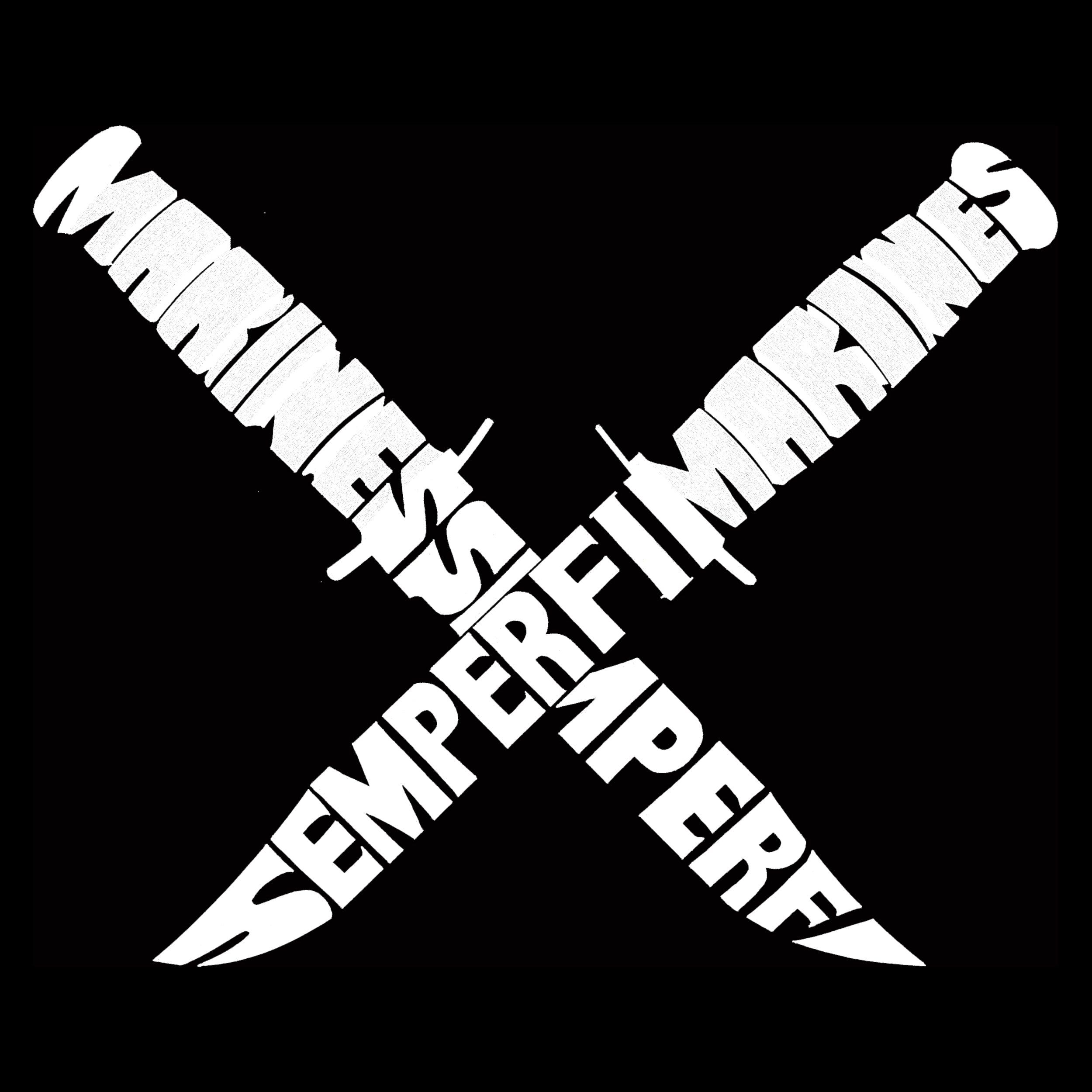 Semper Fi - Men's Word Art Sleeveless T-Shirt sold by LA Pop Art product image thumbnail 2