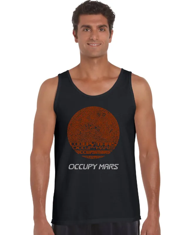 Occupy Mars - Men's Word Art Tank Top sold by LA Pop Art