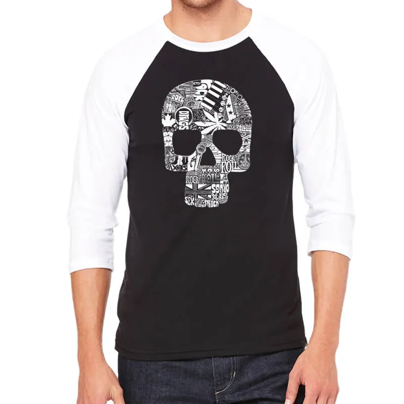 Sex, Drugs, Rock & Roll - Men's Raglan Baseball Word Art T-Shirt sold by LA Pop Art