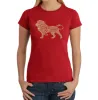 Lion - Women's Word Art T-Shirt sold by LA Pop Art