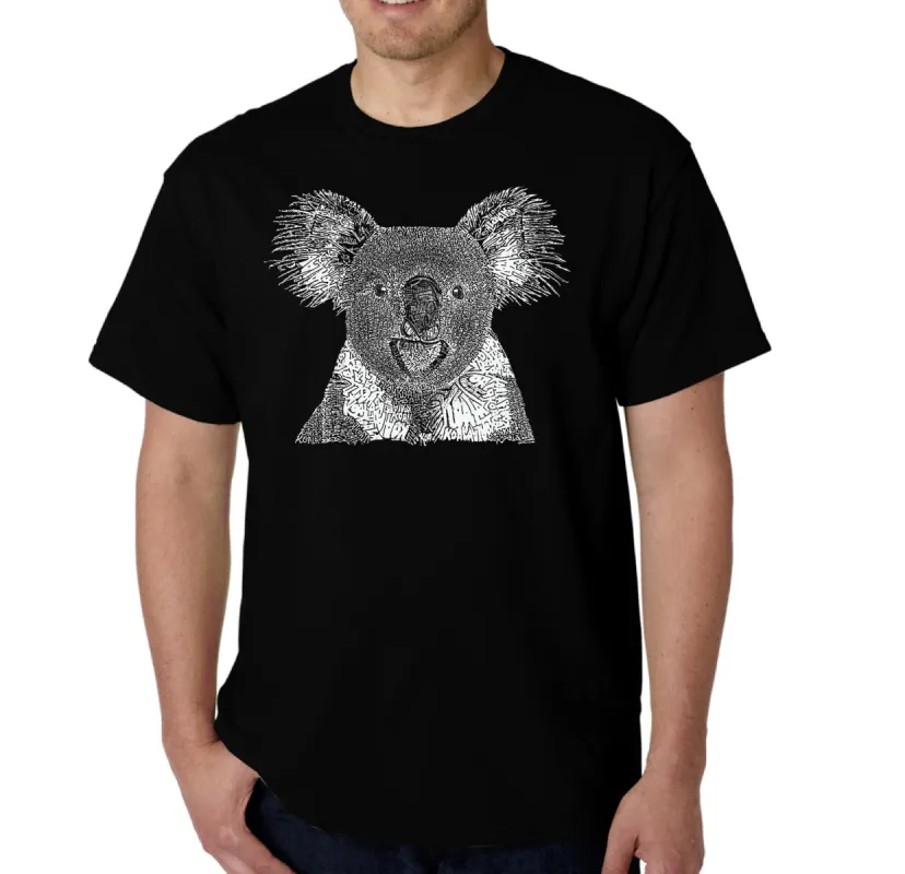 Koala - Men's Word Art T-Shirt sold by LA Pop Art