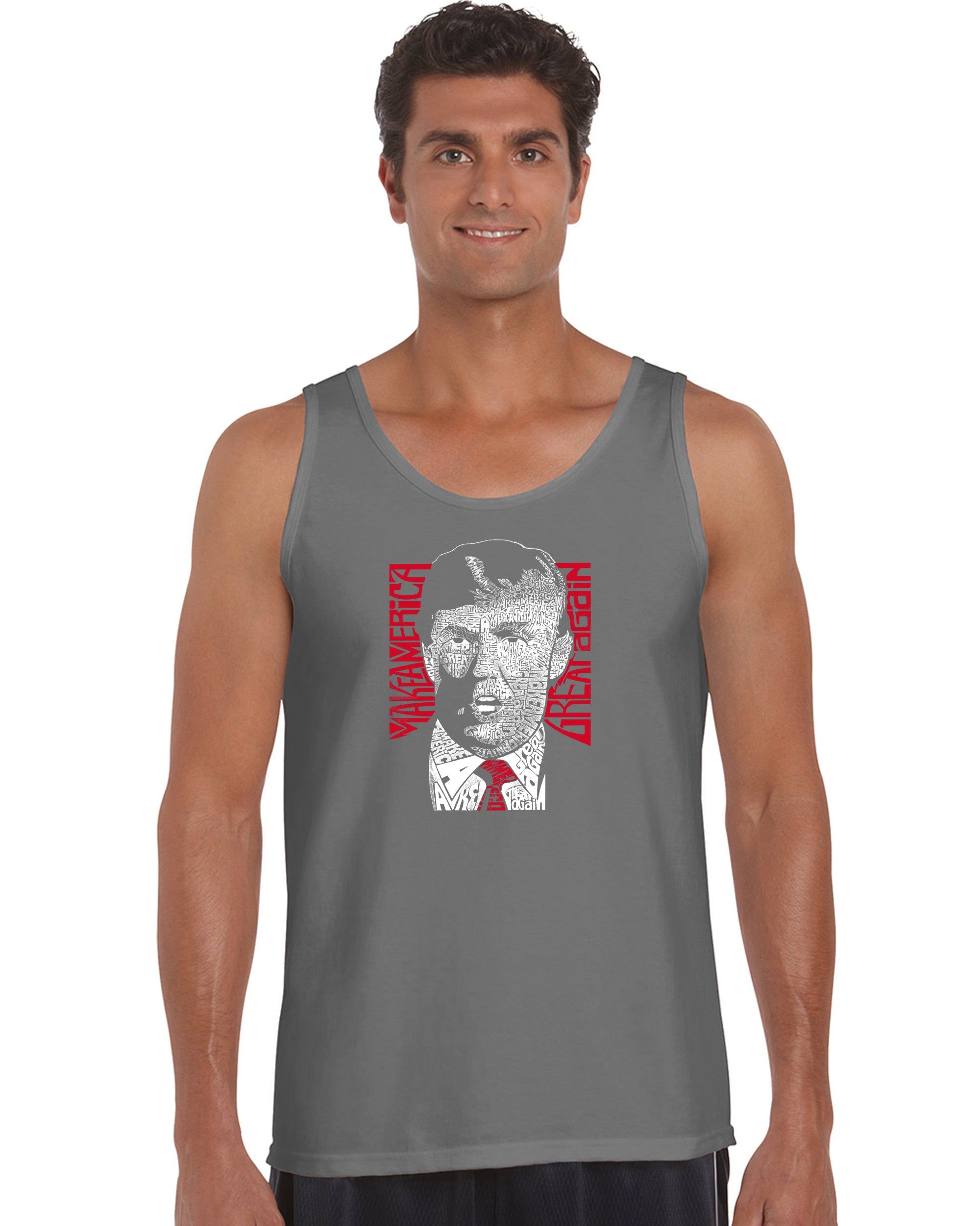 TRUMP Make America Great Again - Men's Word Art Tank Top sold by LA Pop Art product image thumbnail 5