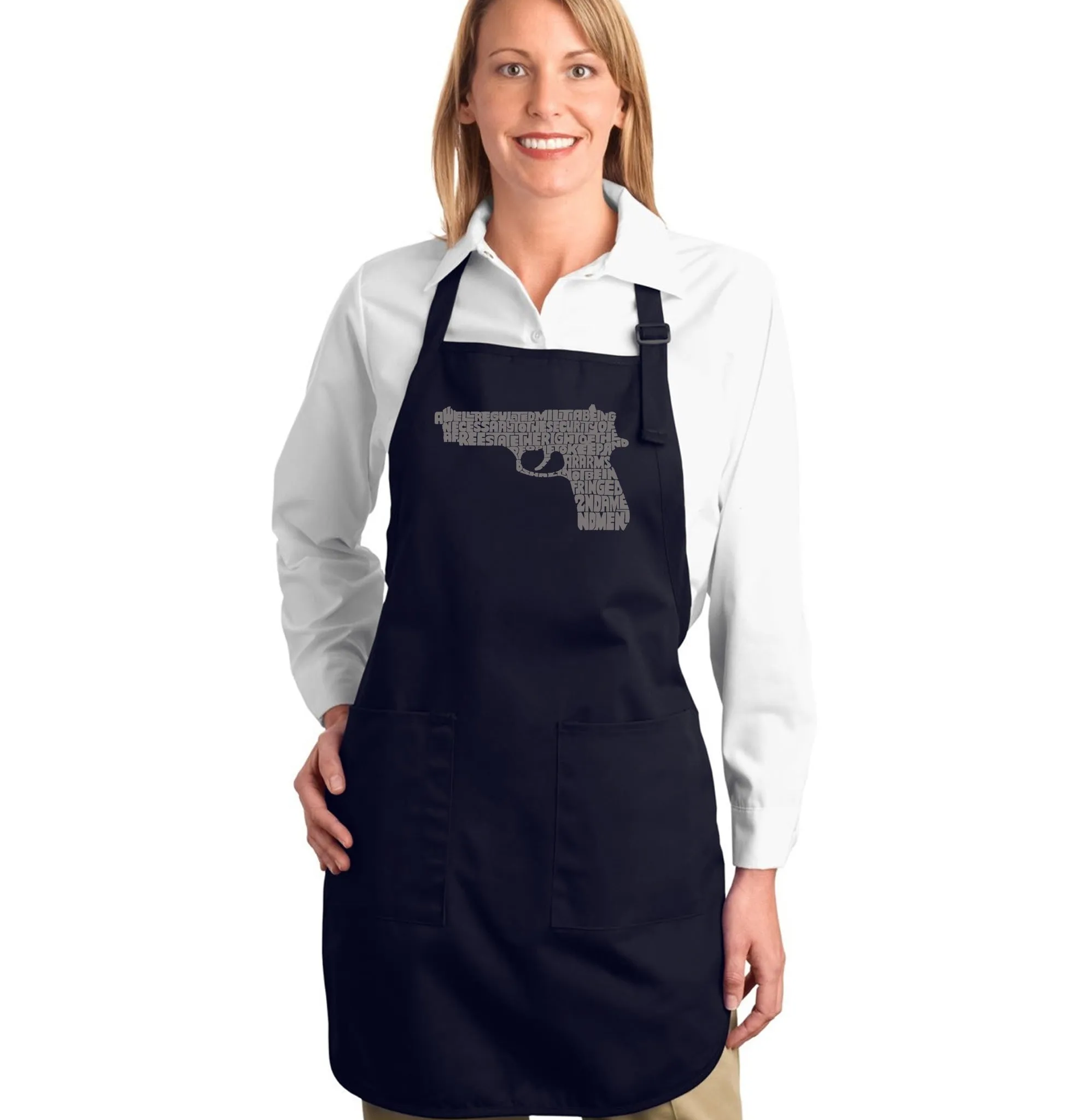 RIGHT TO BEAR ARMS - Full Length Word Art Apron sold by LA Pop Art product image thumbnail 4