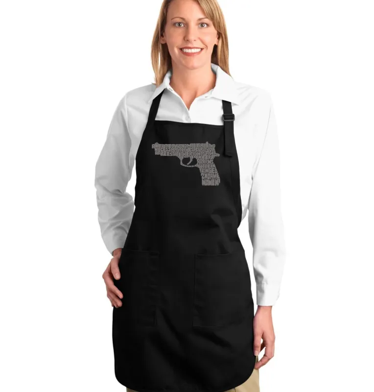 RIGHT TO BEAR ARMS - Full Length Word Art Apron sold by LA Pop Art