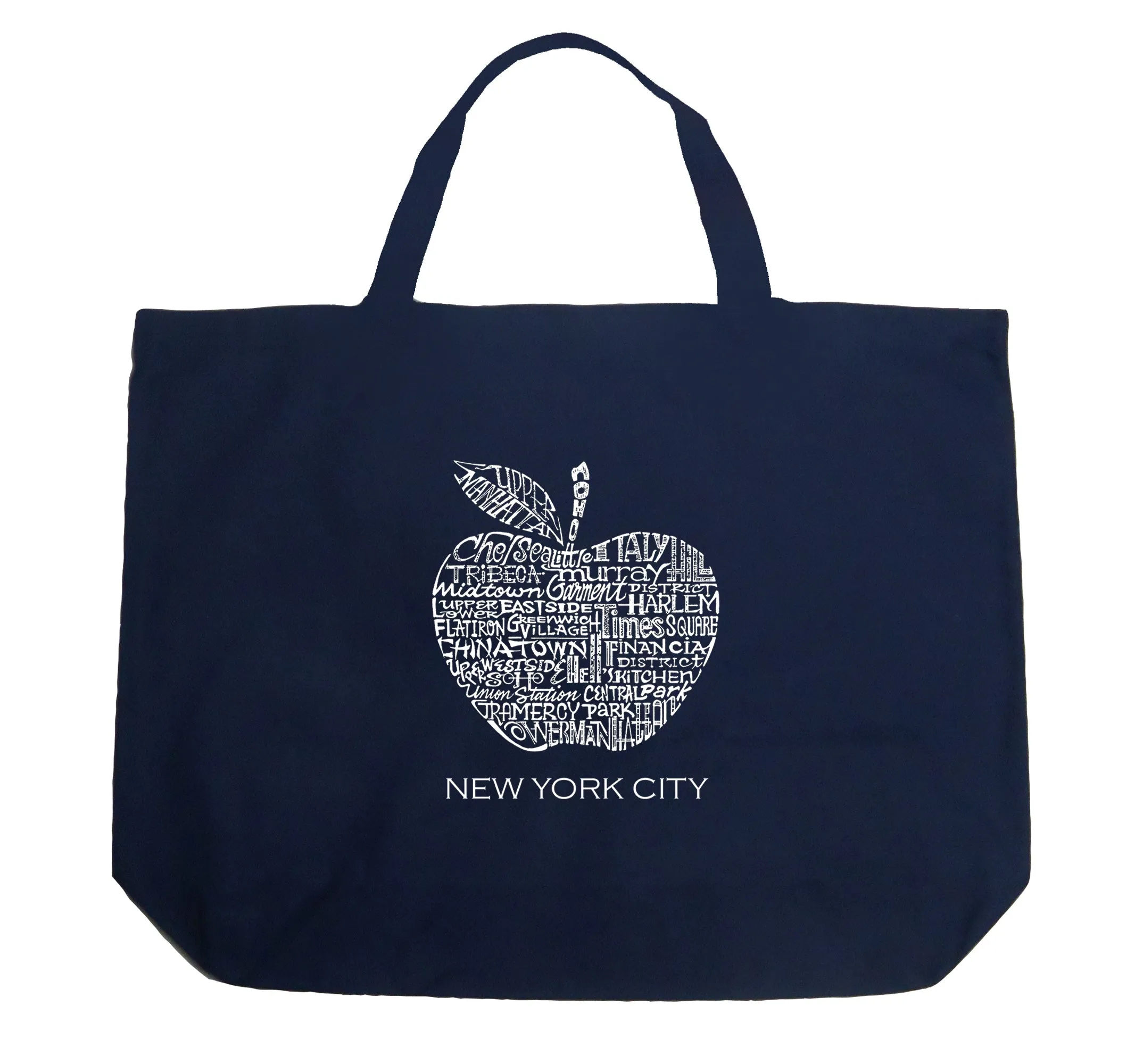 Neighborhoods in NYC - Large Word Art Tote Bag sold by LA Pop Art product image thumbnail 3