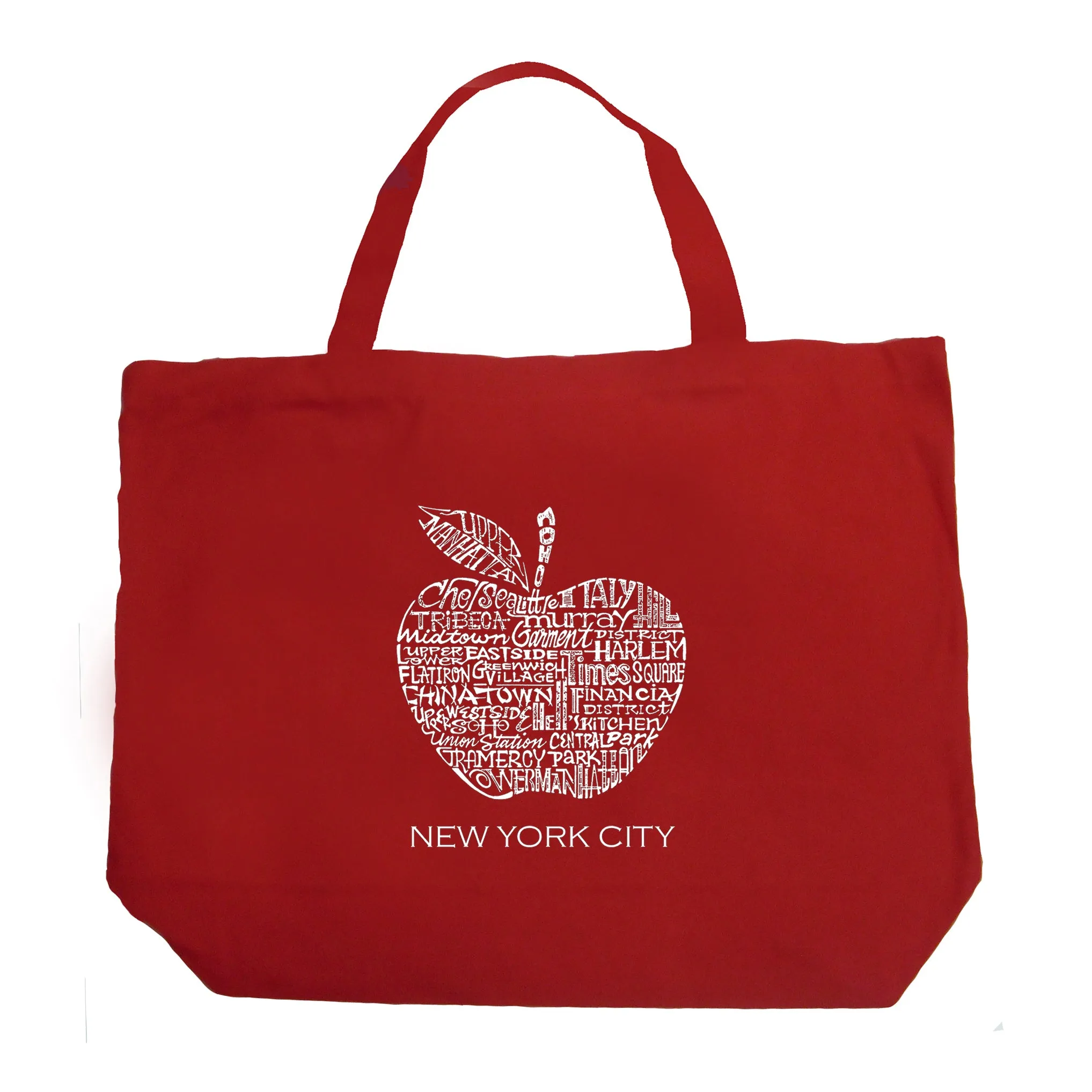 Neighborhoods in NYC - Large Word Art Tote Bag sold by LA Pop Art product image thumbnail 4