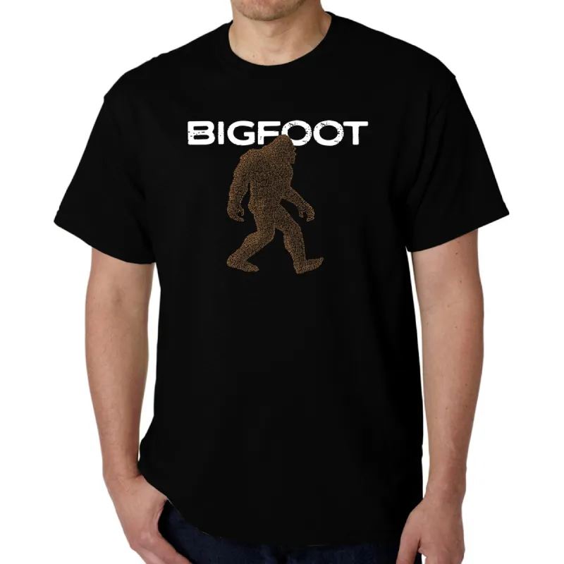 Bigfoot - Men's Word Art T-Shirt sold by LA Pop Art