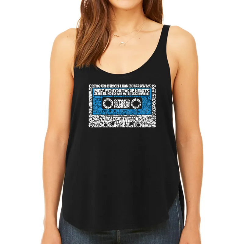 80s One Hit Wonders  - Women's Premium Word Art Flowy Tank Top sold by LA Pop Art