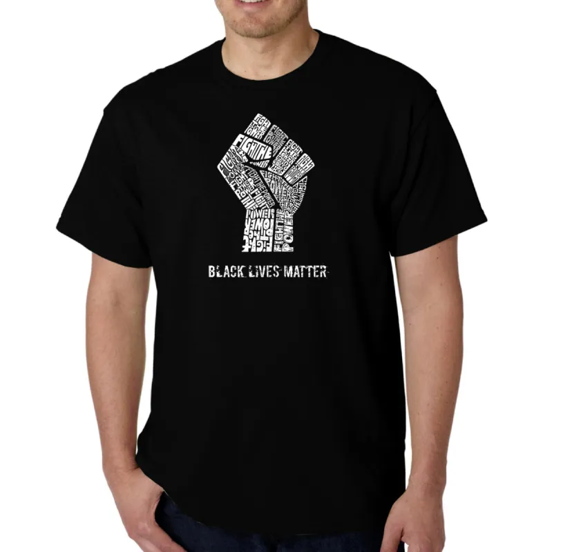 Black Lives Matter - Men's Word Art T-Shirt sold by LA Pop Art