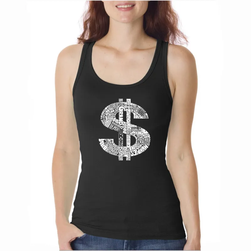 Dollar Sign - Women's Word Art Tank Top sold by LA Pop Art