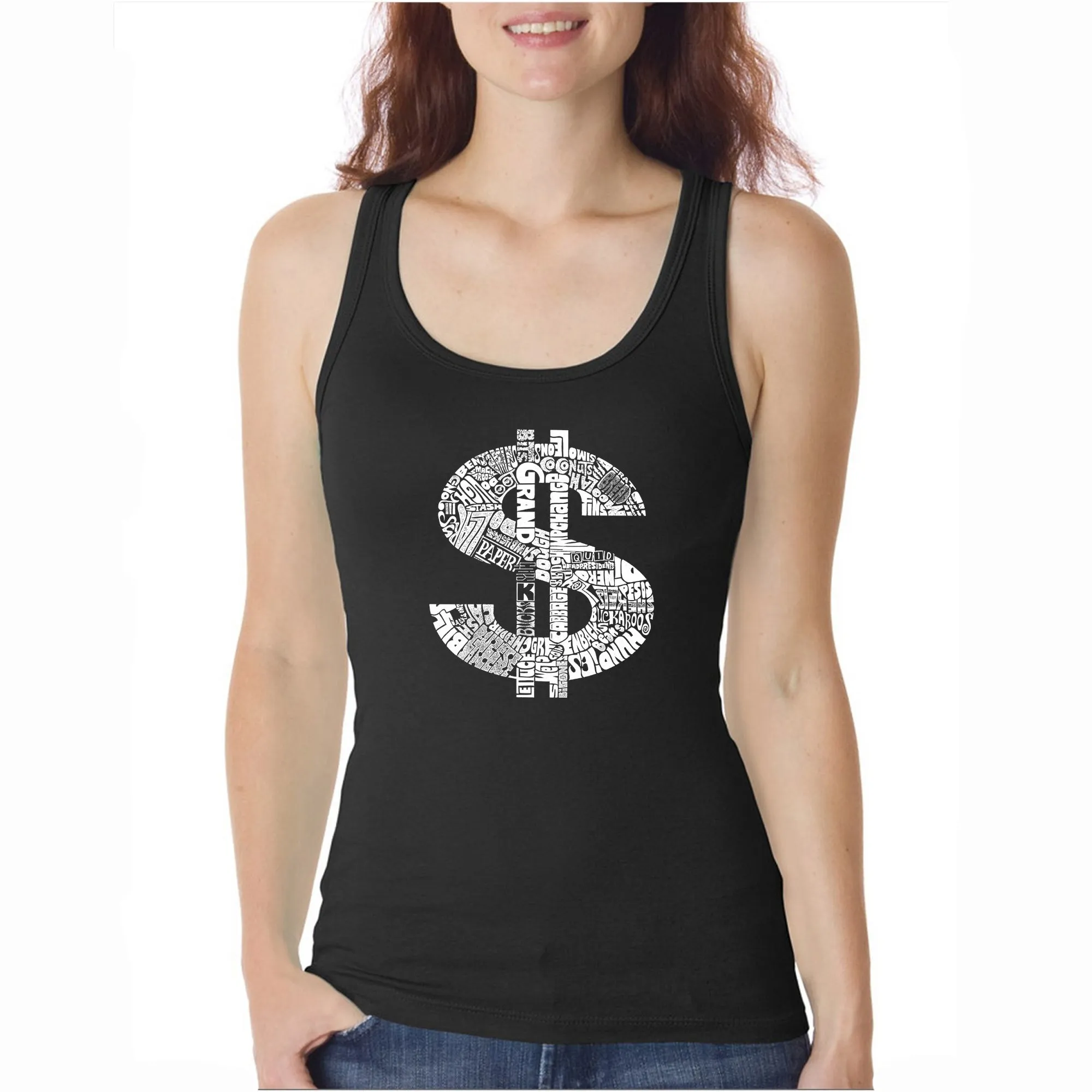 Dollar Sign - Women's Word Art Tank Top sold by LA Pop Art