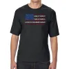 Land of the Free American Flag - Men's Tall and Long Word Art T-Shirt sold by LA Pop Art