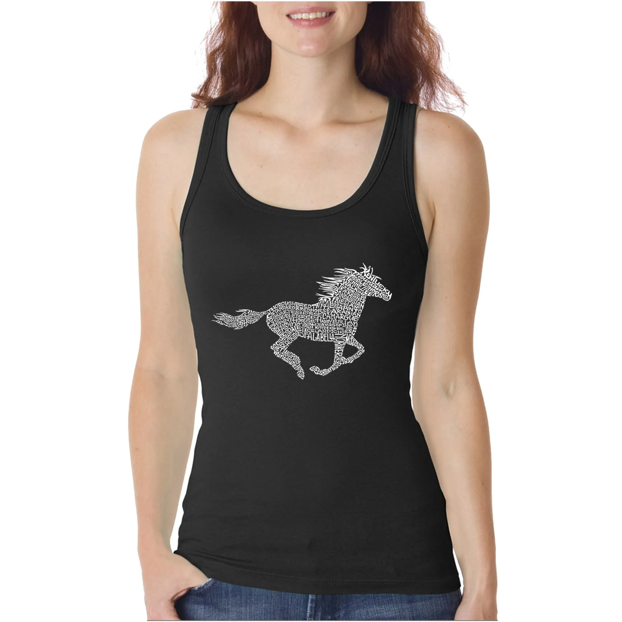 Horse Breeds - Women's Word Art Tank Top sold by LA Pop Art