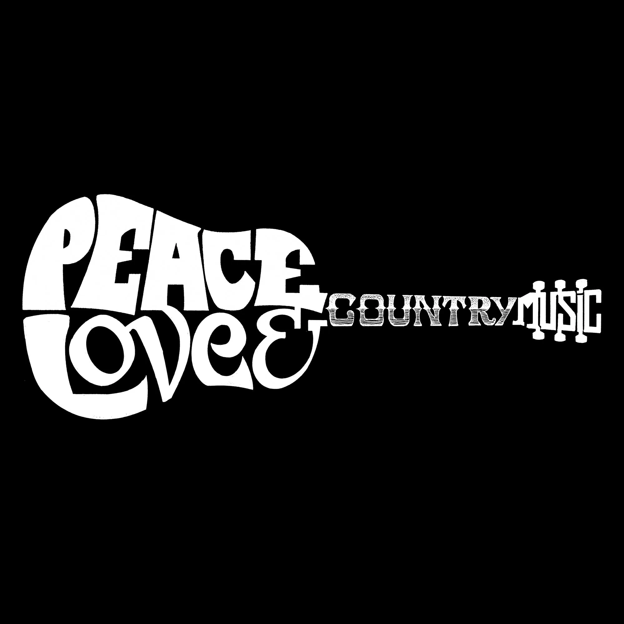 Peace Love Country - Women's Word Art V-Neck T-Shirt sold by LA Pop Art product image thumbnail 2