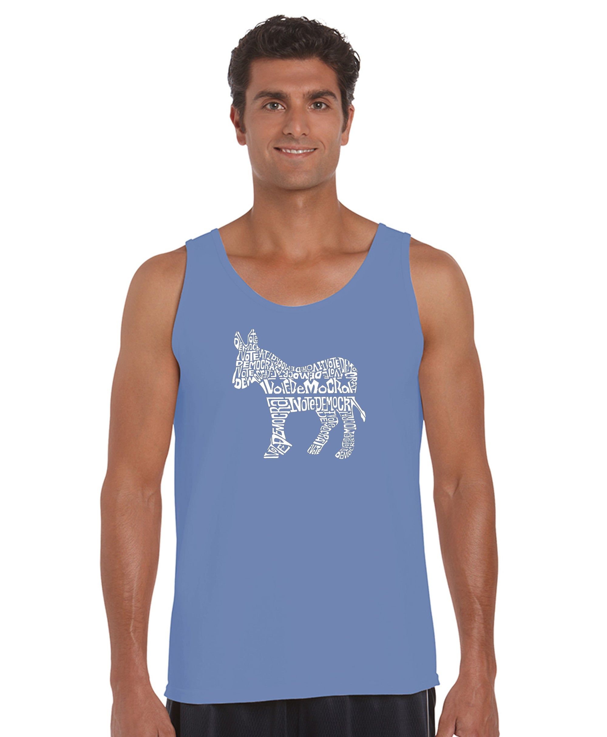 I Vote Democrat - Men's Word Art Tank Top sold by LA Pop Art product image thumbnail 3